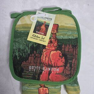 Bryce Canyon Potholder and Glove Set 100% Cotton New
